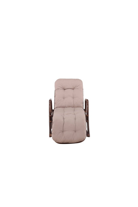 Nella Outdoor Sun - Lounge - Walnuss dunkel/Rattan - Outdoor Sun - Lounges - ALVAHOME