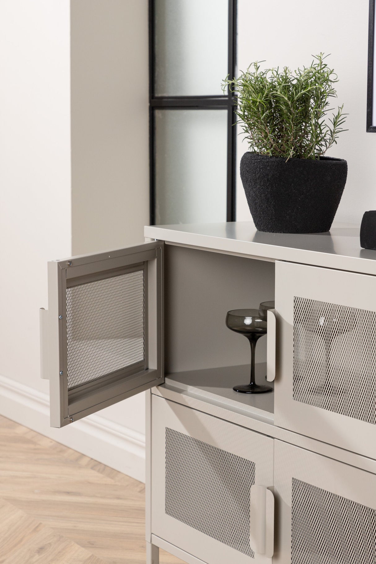 Nett Schrank - beige/Stahl - Schränke - ALVAHOME