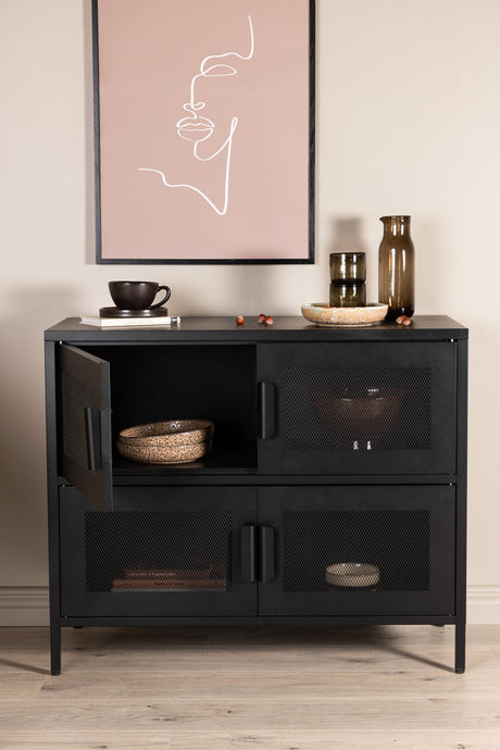 Nett Schrank - schwarz/Stahl - Schränke - ALVAHOME