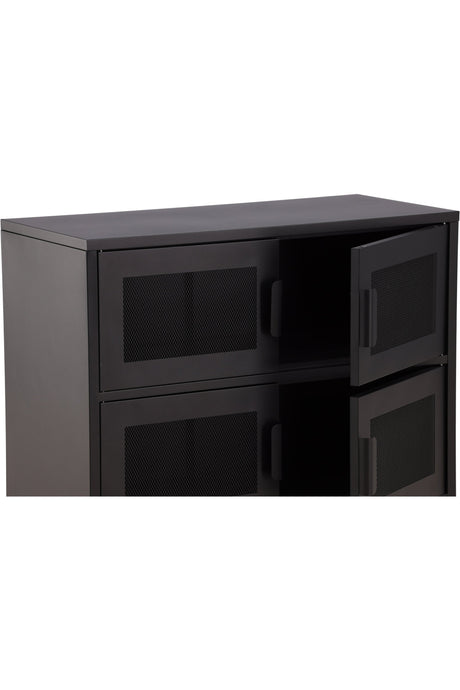Nett Schrank - schwarz/Stahl - Schränke - ALVAHOME