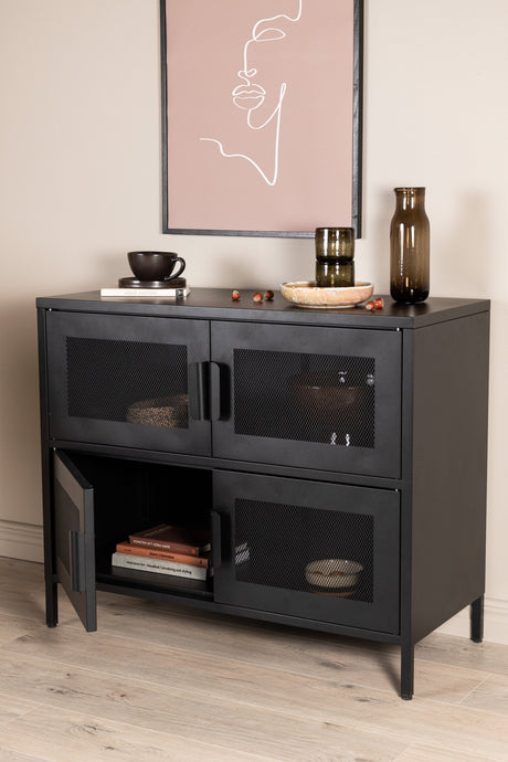 Nett Schrank - schwarz/Stahl - Schränke - ALVAHOME