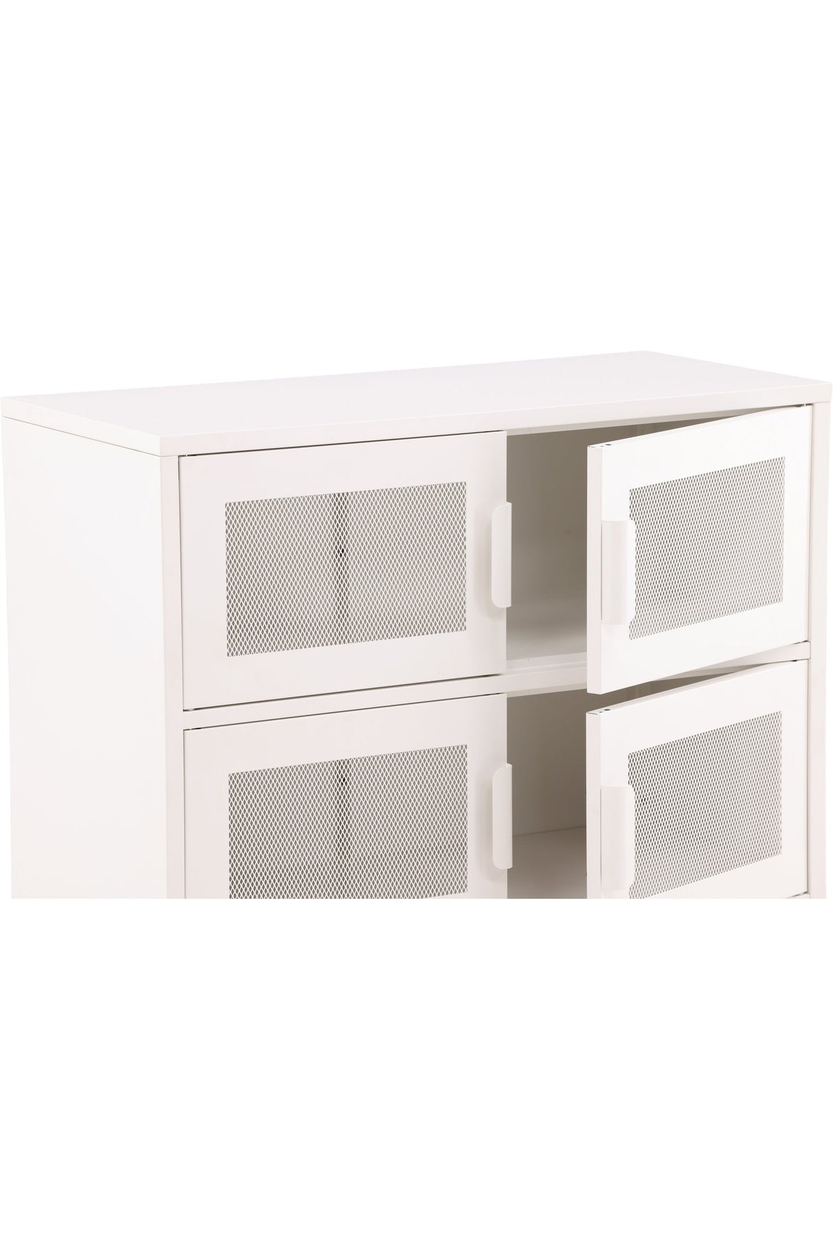 Nett Schrank - weiß/Stahl - Schränke - ALVAHOME