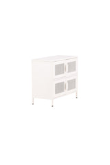 Nett Schrank - weiß/Stahl - Schränke - ALVAHOME