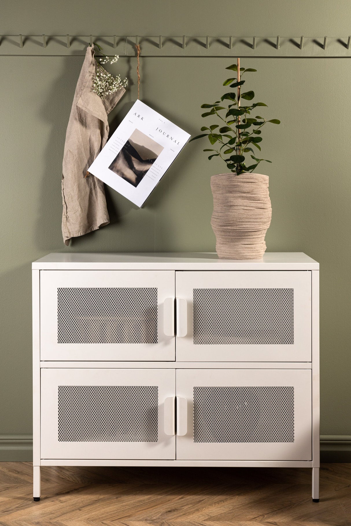 Nett Schrank - weiß/Stahl - Schränke - ALVAHOME