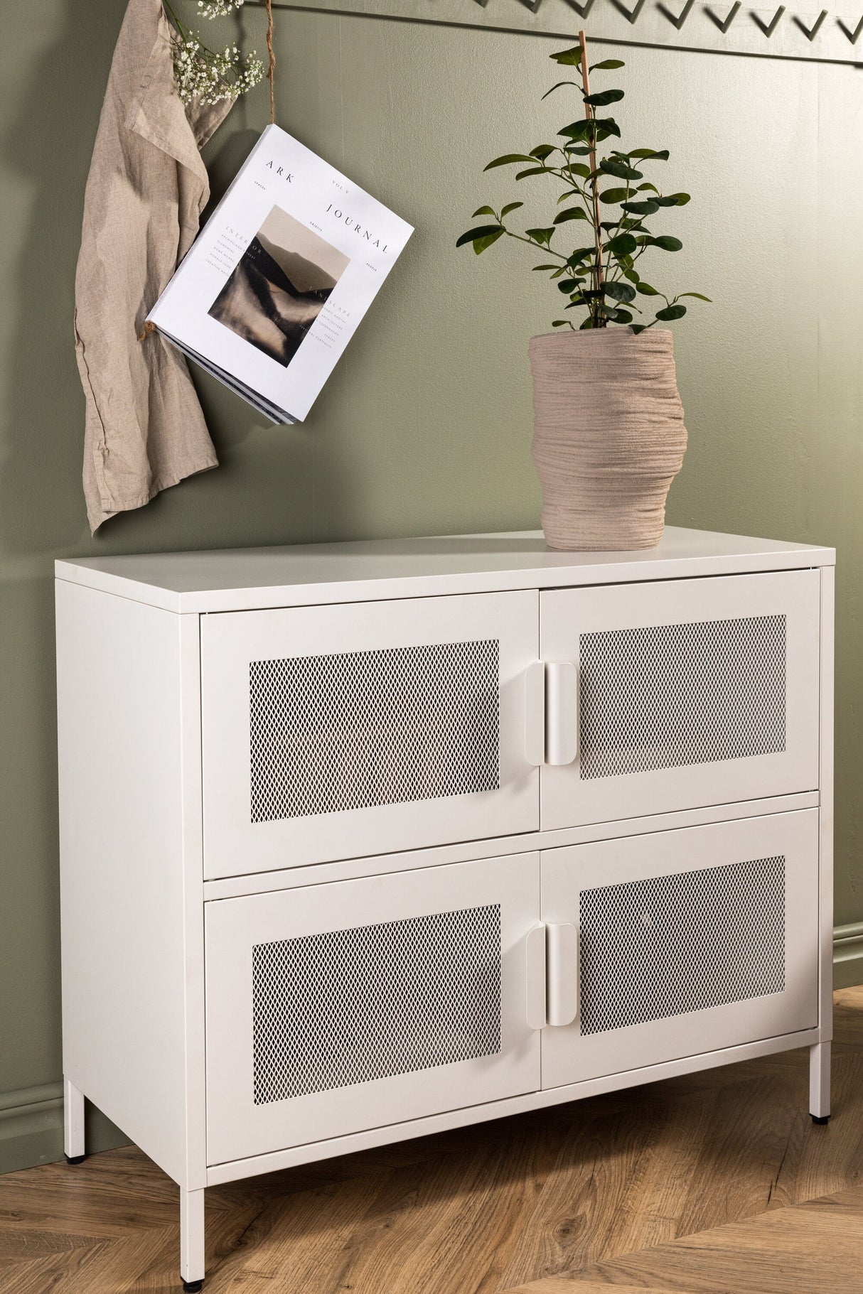 Nett Schrank - weiß/Stahl - Schränke - ALVAHOME