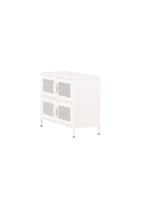 Nett Schrank - weiß/Stahl - Schränke - ALVAHOME