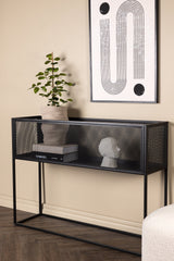Netz Regal - schwarz/Stahl - Regale - ALVAHOME