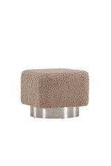 Newton Pouf - braun/Polyester - Teddy - Ottomane / Poufs - ALVAHOME