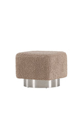 Newton Pouf - braun/Polyester - Teddy - Ottomane / Poufs - ALVAHOME