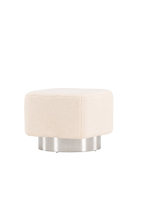 Newton Pouf - off - white/Vlies - Ottomane / Poufs - ALVAHOME