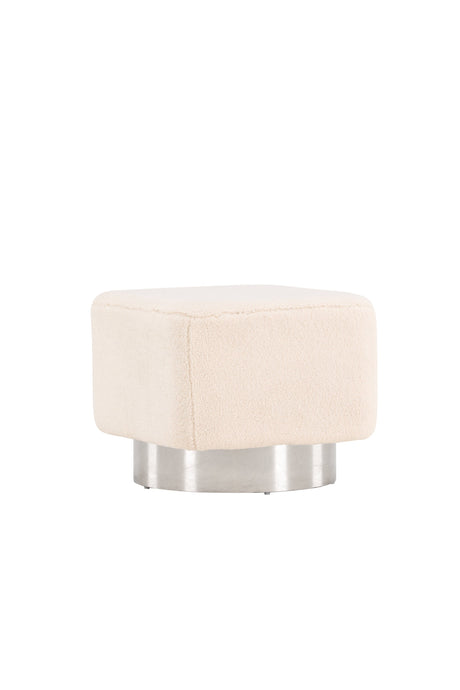 Newton Pouf - off - white/Vlies - Ottomane / Poufs - ALVAHOME