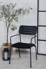 Nicke Outdoor - Essstuhl - schwarz/Stahl - Outdoor - Essstühle - ALVAHOME
