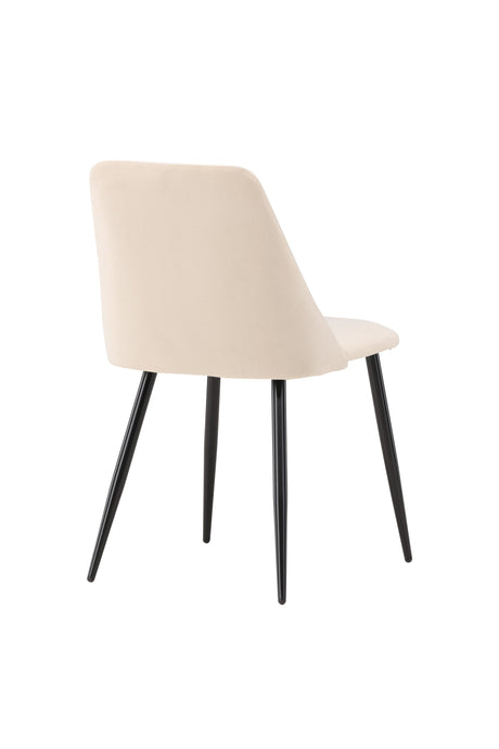 Night Esszimmerstuhl - beige/Polyester - Samt - Essstühle - ALVAHOME
