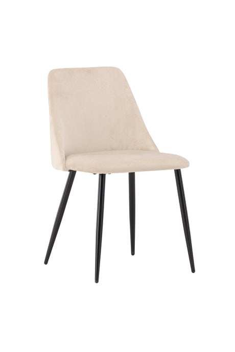 Night Esszimmerstuhl - beige/Polyester - Samt - Essstühle - ALVAHOME