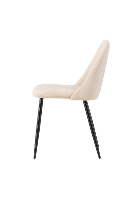 Night Esszimmerstuhl - beige/Polyester - Samt - Essstühle - ALVAHOME