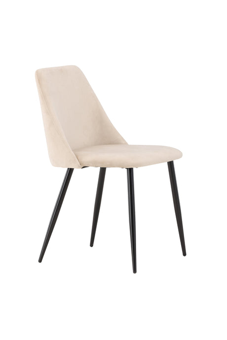 Night Esszimmerstuhl - beige/Polyester - Samt - Essstühle - ALVAHOME