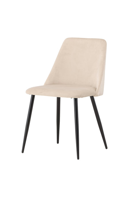 Night Esszimmerstuhl - beige/Polyester - Samt - Essstühle - ALVAHOME