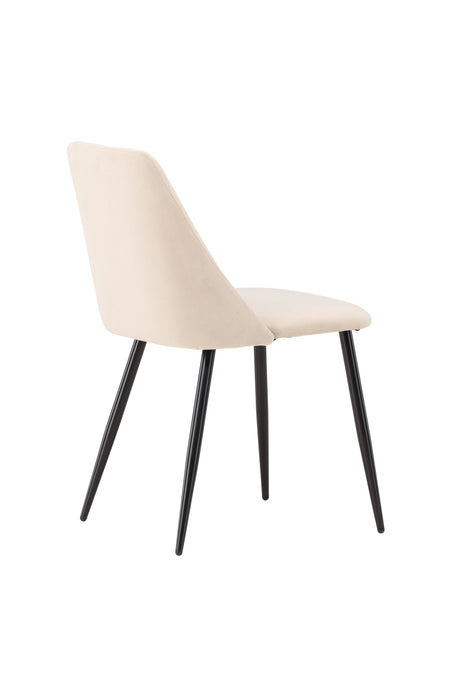 Night Esszimmerstuhl - beige/Polyester - Samt - Essstühle - ALVAHOME