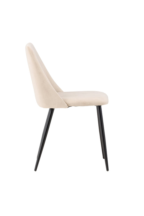 Night Esszimmerstuhl - beige/Polyester - Samt - Essstühle - ALVAHOME