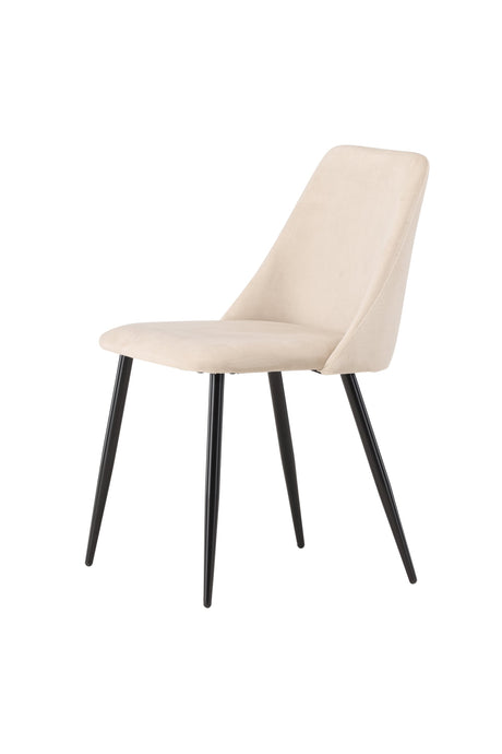 Night Esszimmerstuhl - beige/Polyester - Samt - Essstühle - ALVAHOME