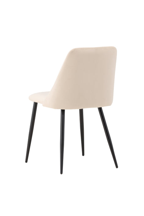 Night Esszimmerstuhl - beige/Polyester - Samt - Essstühle - ALVAHOME