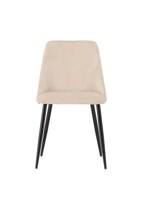 Night Esszimmerstuhl - beige/Polyester - Samt - Essstühle - ALVAHOME