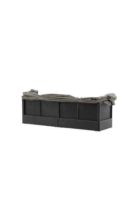 Nopy Outdoor Sun - Lounge - schwarz/Weidengeflecht - Outdoor Sun - Lounges - ALVAHOME