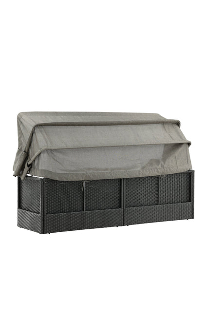 Nopy Outdoor Sun - Lounge - schwarz/Weidengeflecht - Outdoor Sun - Lounges - ALVAHOME