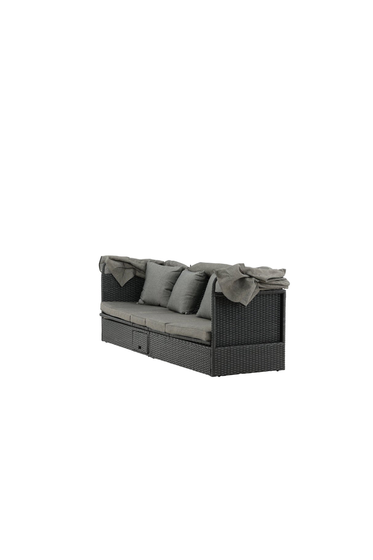 Nopy Outdoor Sun - Lounge - schwarz/Weidengeflecht - Outdoor Sun - Lounges - ALVAHOME