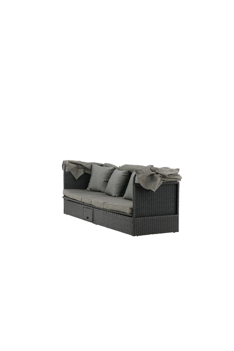 Nopy Outdoor Sun - Lounge - schwarz/Weidengeflecht - Outdoor Sun - Lounges - ALVAHOME
