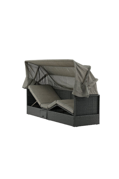 Nopy Outdoor Sun - Lounge - schwarz/Weidengeflecht - Outdoor Sun - Lounges - ALVAHOME