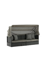 Nopy Outdoor Sun - Lounge - schwarz/Weidengeflecht - Outdoor Sun - Lounges - ALVAHOME