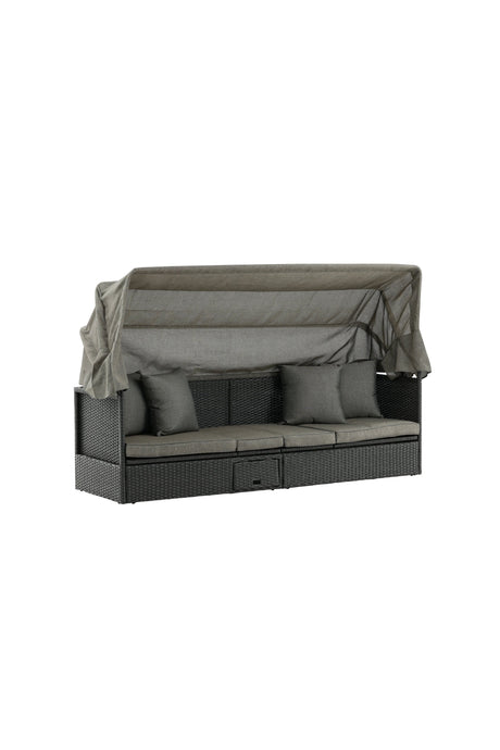 Nopy Outdoor Sun - Lounge - schwarz/Weidengeflecht - Outdoor Sun - Lounges - ALVAHOME