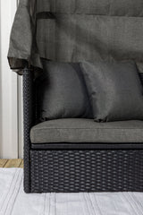 Nopy Outdoor Sun - Lounge - schwarz/Weidengeflecht - Outdoor Sun - Lounges - ALVAHOME