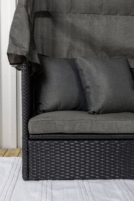 Nopy Outdoor Sun - Lounge - schwarz/Weidengeflecht - Outdoor Sun - Lounges - ALVAHOME