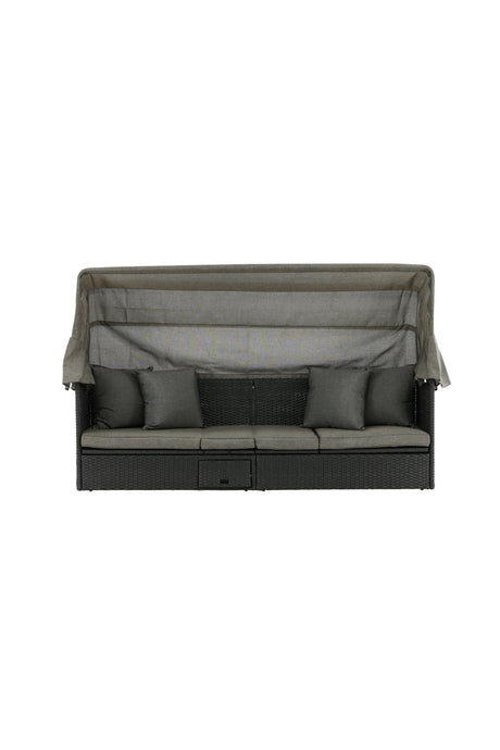 Nopy Outdoor Sun - Lounge - schwarz/Weidengeflecht - Outdoor Sun - Lounges - ALVAHOME