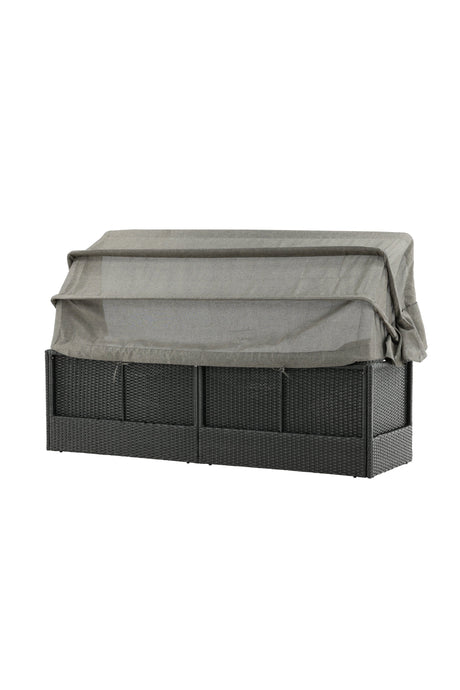 Nopy Outdoor Sun - Lounge - schwarz/Weidengeflecht - Outdoor Sun - Lounges - ALVAHOME