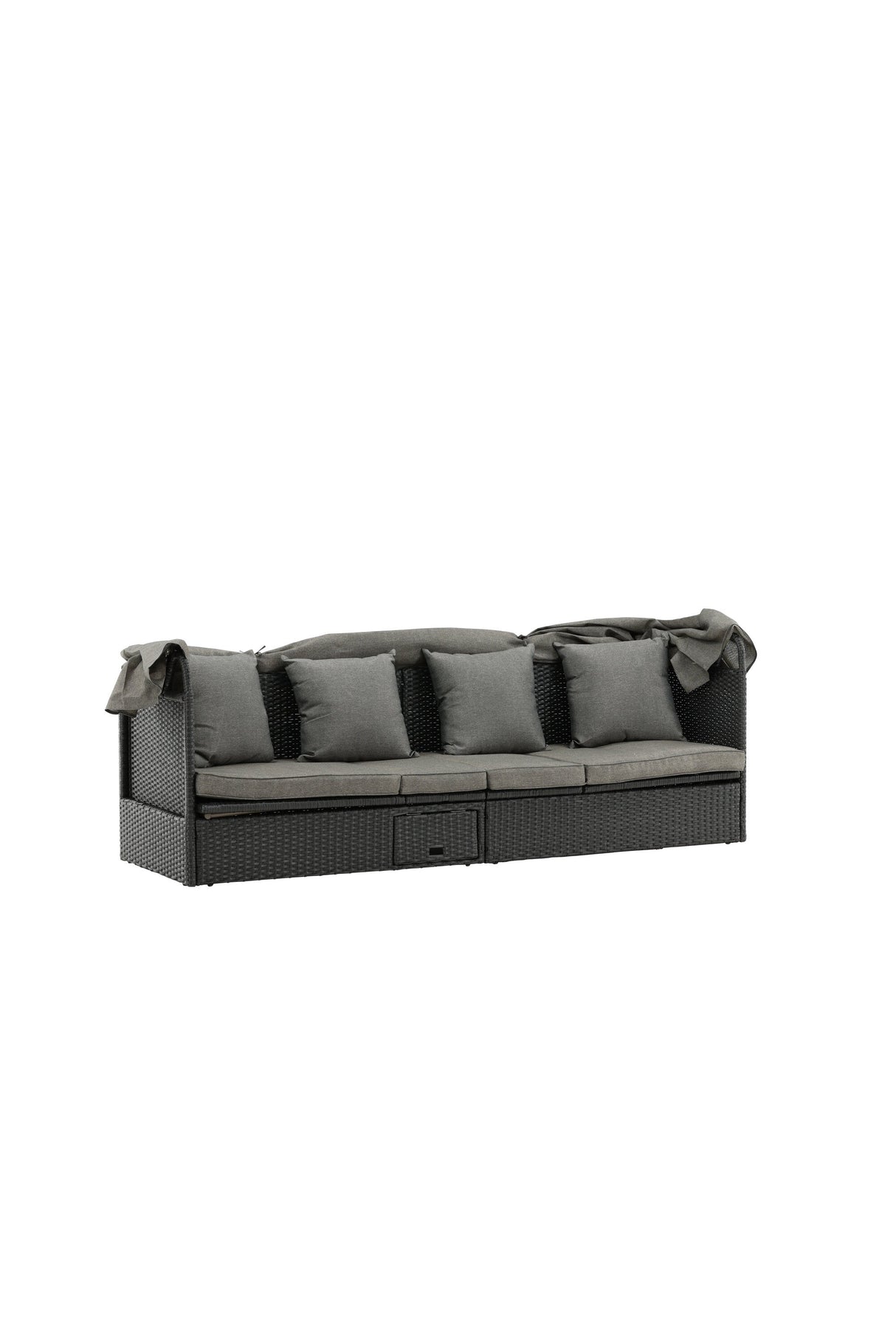 Nopy Outdoor Sun - Lounge - schwarz/Weidengeflecht - Outdoor Sun - Lounges - ALVAHOME
