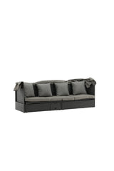 Nopy Outdoor Sun - Lounge - schwarz/Weidengeflecht - Outdoor Sun - Lounges - ALVAHOME