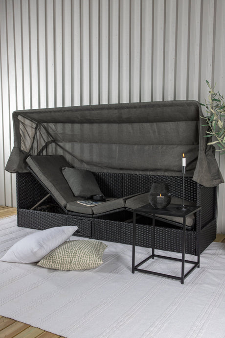 Nopy Outdoor Sun - Lounge - schwarz/Weidengeflecht - Outdoor Sun - Lounges - ALVAHOME