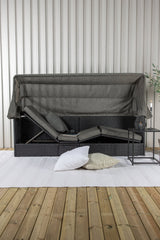 Nopy Outdoor Sun - Lounge - schwarz/Weidengeflecht - Outdoor Sun - Lounges - ALVAHOME