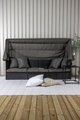 Nopy Outdoor Sun - Lounge - schwarz/Weidengeflecht - Outdoor Sun - Lounges - ALVAHOME