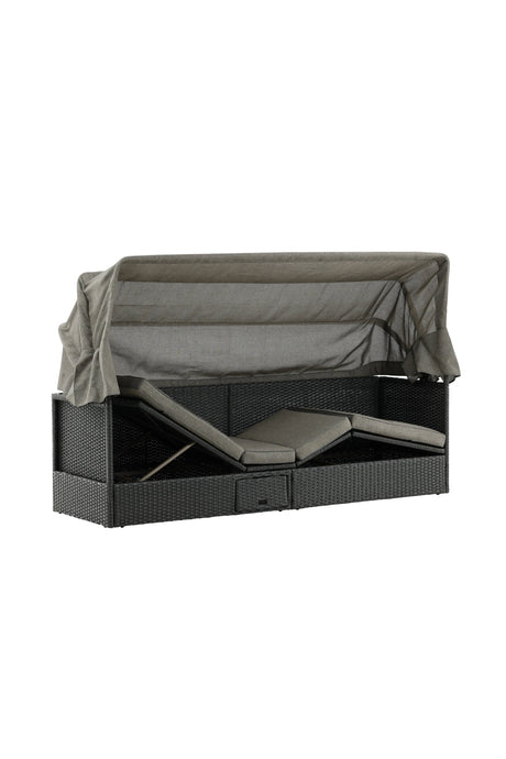 Nopy Outdoor Sun - Lounge - schwarz/Weidengeflecht - Outdoor Sun - Lounges - ALVAHOME