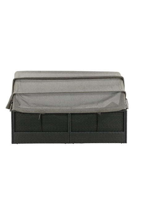 Nopy Outdoor Sun - Lounge - schwarz/Weidengeflecht - Outdoor Sun - Lounges - ALVAHOME