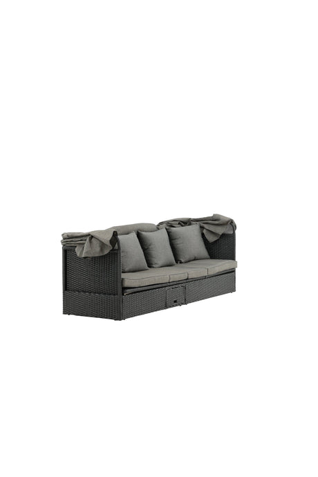Nopy Outdoor Sun - Lounge - schwarz/Weidengeflecht - Outdoor Sun - Lounges - ALVAHOME