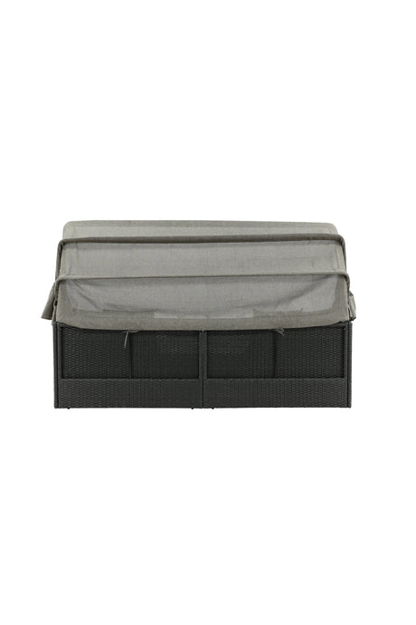 Nopy Outdoor Sun - Lounge - schwarz/Weidengeflecht - Outdoor Sun - Lounges - ALVAHOME
