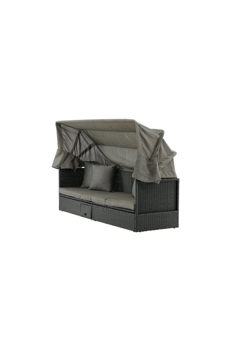 Nopy Outdoor Sun - Lounge - schwarz/Weidengeflecht - Outdoor Sun - Lounges - ALVAHOME