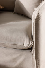 Nova 3 - Sitzer Sofa - braun/Polyester - Leinen - 3 - Sitzer Sofas - ALVAHOME