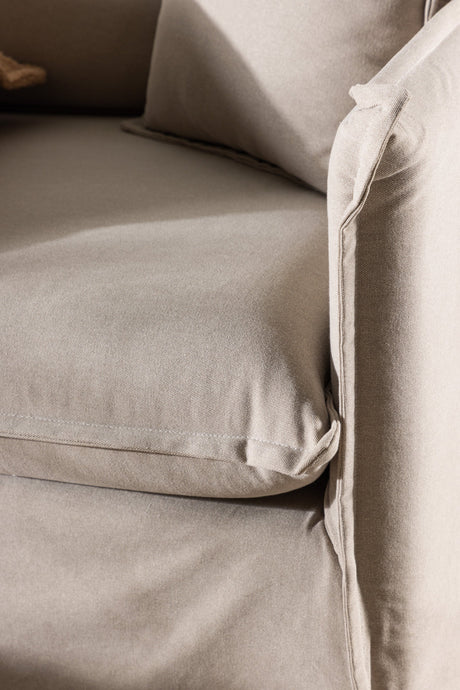 Nova 3 - Sitzer Sofa - braun/Polyester - Leinen - 3 - Sitzer Sofas - ALVAHOME