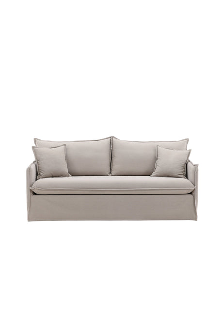 Nova 3 - Sitzer Sofa - braun/Polyester - Leinen - 3 - Sitzer Sofas - ALVAHOME